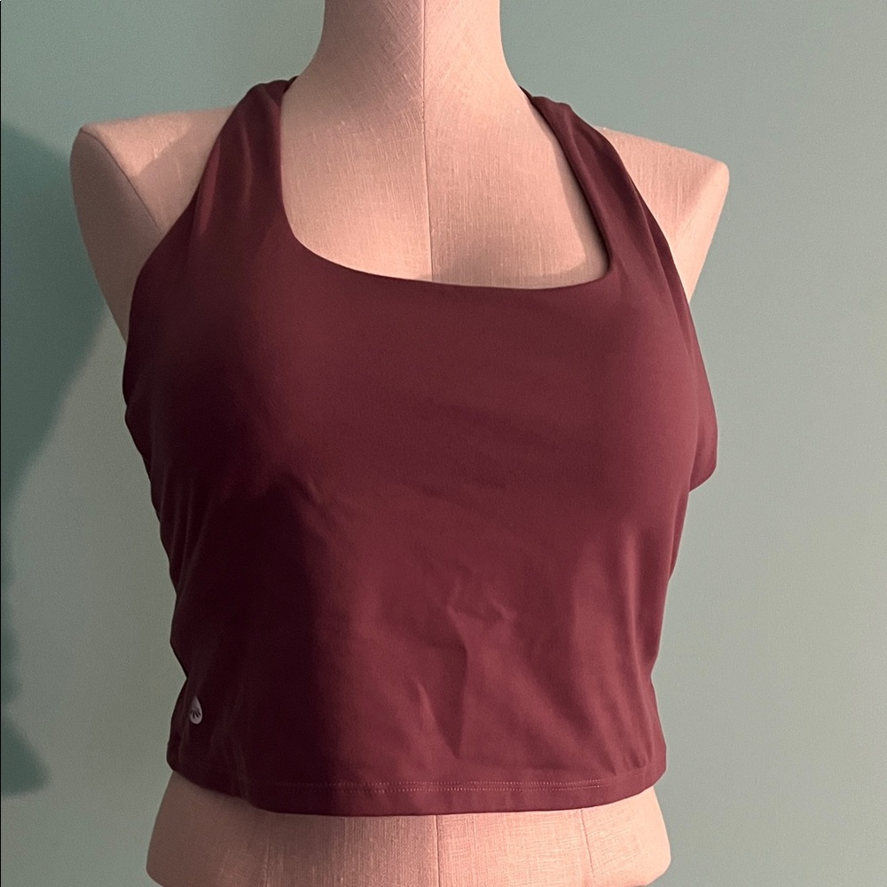 Women’s Mauve  Halter Crop Tank Top. Senita XL
